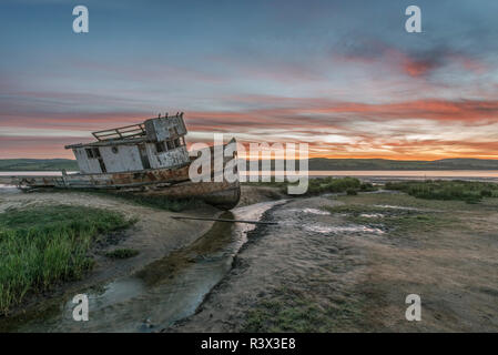 États-unis, Californie, Point Reyes National Seashore, épave Dawn Banque D'Images