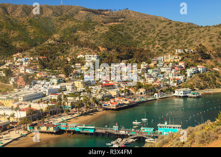 Ville d'Avalon sur l'île de Catalina, le sud de la Californie, USA Banque D'Images