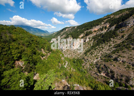 Vallée de l'Orfento, Réserve naturelle du parc national de la Majella, Pescara, Abruzzes, Italie Banque D'Images