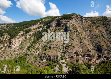 Vallée de l'Orfento, Réserve naturelle du parc national de la Majella, Pescara, Abruzzes, Italie Banque D'Images