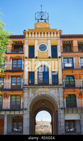 La Plaza Zocodover Toledo en Castille La Mancha de l'Espagne Banque D'Images