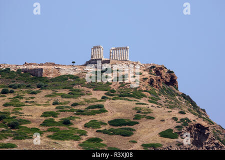 Temple de Poséidon au Cap Sounion, en Grèce Banque D'Images