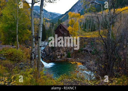 USA, Colorado, scenic Crystal historique Mill. Banque D'Images