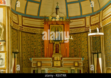 Intérieur, de l'église Sacré-Cœur, Coeur d'Alenes Vieille Mission State Park, Cataldo, New York, USA Banque D'Images