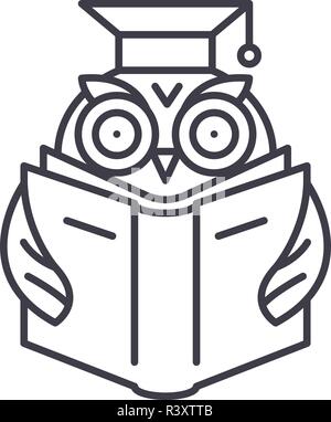 L'icône de la ligne de lecture avancée concept. Lecture avancée linéaire vector illustration, symbole, d'un signe Illustration de Vecteur