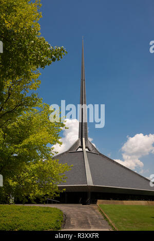 L'Église chrétienne conçu par Eero Saarinen et ouvert en 1964. Comprend un pied 192 spire. Banque D'Images