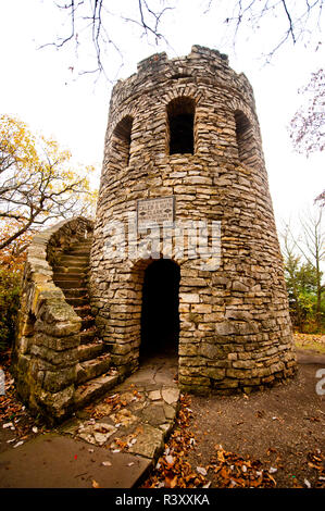 États-unis, l'Iowa, Winterset City Park. Le Château construit à la mémoire de Caleb et Ruth Clark pionniers du comté de Madison Banque D'Images