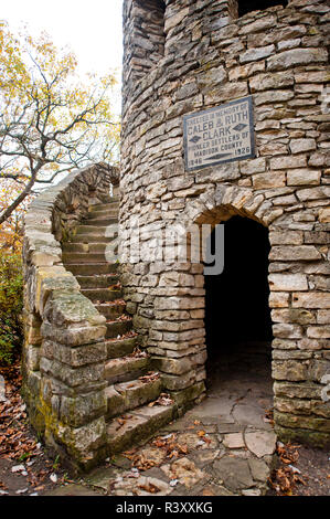 États-unis, l'Iowa, Winterset City Park. Le Château construit à la mémoire de Caleb et Ruth Clark pionniers du comté de Madison Banque D'Images