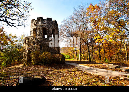 États-unis, l'Iowa, Winterset City Park. Le Château construit à la mémoire de Caleb et Ruth Clark pionniers du comté de Madison Banque D'Images