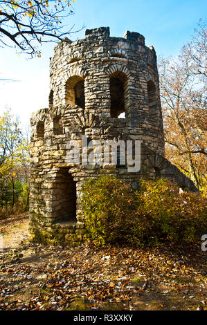 États-unis, l'Iowa, Winterset City Park. Le Château construit à la mémoire de Caleb et Ruth Clark pionniers du comté de Madison Banque D'Images