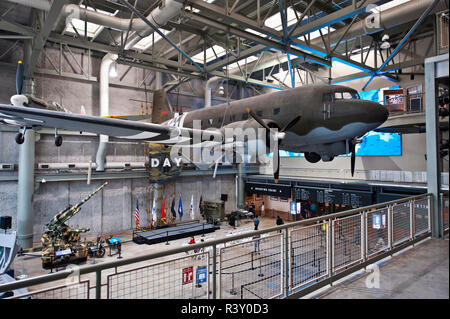 États-unis, Louisiane, Nouvelle Orléans, Musée National de la Seconde Guerre mondiale, Pavillon commémoratif de la Louisiane, militaires de transport C-47 Douglas Banque D'Images