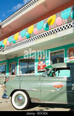 Écopes Cool Ice Cream Parlour, Wildwood, New Jersey, USA. Mid-Century creations. (PR) Banque D'Images