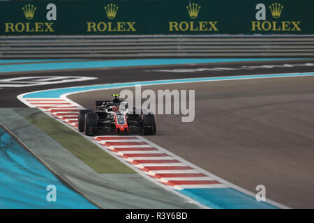 Abu Dhabi, UAE.24 Novembre 2018, Yas Marina, à Abu Dhabi, Emirats Arabes Unis, Etihad Airways Formula 1 Grand Prix d'Abu Dhabi, de qualification ; Haas F1 Team, Kevin Magnussen Credit : Action Plus Sport Images/Alamy Live News Banque D'Images