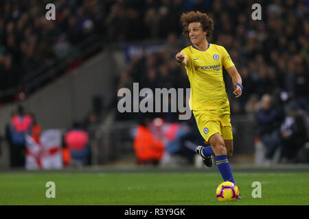 Londres, Royaume-Uni. 24 Nov 2018. David Luiz de Chelsea - Tottenham Hotspur v Chelsea, Premier League, au stade de Wembley, Londres (Wembley) - 24 novembre 2018 Editorial - N'utilisez que des restrictions s'appliquent : Crédit DataCo Images Journée Limited/Alamy Live News Banque D'Images