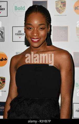 Rachel Adedeji assiste à un dîner afin de recueillir des fonds pour les enfants, un organisme qui appuie les enfants handicapés, les jeunes et leurs familles à Riverbank Park Plaza le 24 novembre 2018, Londres, Royaume-Uni. Credit Photo : Alamy/Capital Live News Banque D'Images