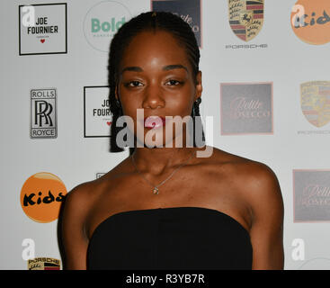 Rachel Adedeji assiste à un dîner afin de recueillir des fonds pour les enfants, un organisme qui appuie les enfants handicapés, les jeunes et leurs familles à Riverbank Park Plaza le 24 novembre 2018, Londres, Royaume-Uni. Credit Photo : Alamy/Capital Live News Banque D'Images