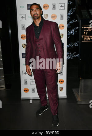 Joe Fournier organise un dîner pour collecter des fonds pour les enfants, un organisme qui appuie les enfants handicapés, les jeunes et leurs familles à Riverbank Park Plaza le 24 novembre 2018, Londres, Royaume-Uni. Credit Photo : Alamy/Capital Live News Banque D'Images