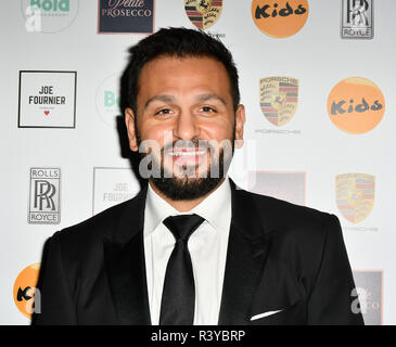 Joe Fournier lui-même organise un dîner pour collecter des fonds pour les enfants, un organisme qui appuie les enfants handicapés, les jeunes et leurs familles à Riverbank Park Plaza le 24 novembre 2018, Londres, Royaume-Uni. Credit Photo : Alamy/Capital Live News Banque D'Images