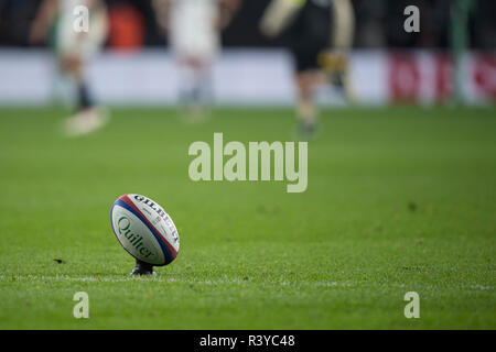 London, Royaume-Uni, samedi, 24 novembre 2018, le RFU, Rugby, stade, Angleterre, coup de pied de pénalité, Ball positionné, 183 automne International, l'Angleterre contre l'Australie, © Peter Spurrier Crédit : Peter SPURRIER/Alamy Live News Banque D'Images