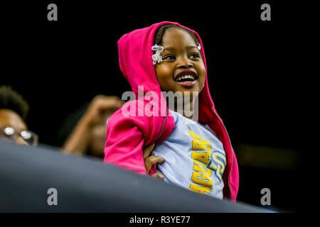 New Orleans, LA, USA. 24 Nov, 2018. L'Université Southern Jaguars ventilateur profiter de la partie entre la Grambling State Tigers et le Southern University Jaguars de Mercedes-Benz Superdome de New Orleans, LA. Stephen Lew/CSM/Alamy Live News Banque D'Images