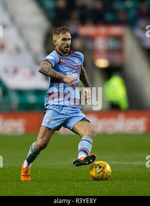 Easter Road, Edinburgh, UK. 24 Nov, 2018. Football Premiership Ladbrokes, Hibernian contre Dundee ; Martin Woods de Dundee : Action Crédit Plus Sport/Alamy Live News Banque D'Images