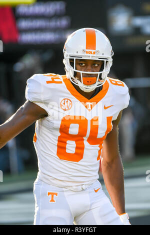 Nashville. 24 Nov, 2018. Josh Palmer (84) pendant le jeu entre l'Illinois bénévoles et les Vanderbilt Commodores au stade Vanderbilt à Nashville. TN. Thomas McEwen/CSM/Alamy Live News Banque D'Images