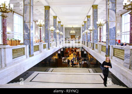 Moscou, Russie - le 21 novembre 2018 : Le public hall de la bibliothèque d'Etat de Russie Banque D'Images