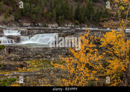 Kootenai Falls dans la forêt nationale de Kootenai près de Troy, Montana, USA Banque D'Images