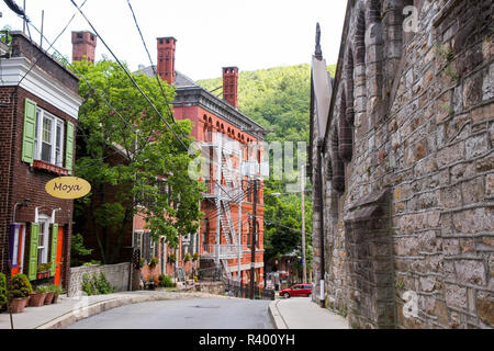 Mauch Chunk vieux quartier historique, Jim Thorpe, Pennsylvania, USA Banque D'Images