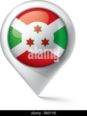 Burundi drapeau, vector illustration sur fond blanc Illustration de Vecteur