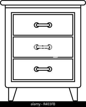Icône de la nuit. Contours illustration de table de nuit pour l'icône vecteur web design isolé sur fond blanc Illustration de Vecteur