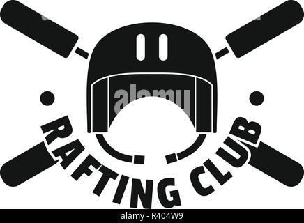 Logo casque club de rafting. Simple illustration de rafting club casque logo vector pour la conception web isolé sur fond blanc Illustration de Vecteur