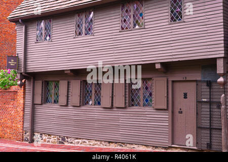 Paul Revere House sur le Freedom Trail, Boston, Massachusetts, USA Banque D'Images