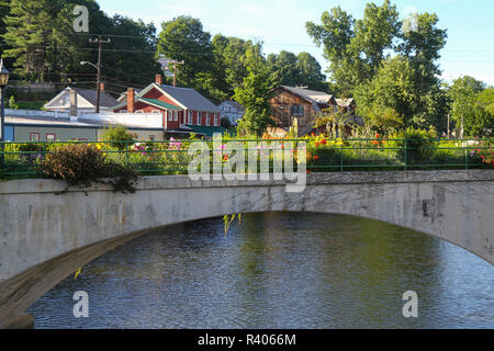 Pont de fleurs, de Shelburne Falls, Massachusetts, USA Banque D'Images