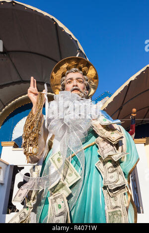 USA, Massachusetts, Cape Ann, Gloucester, la Fiesta, Italian-Portuguese festival communautaire de pêche, Carnaval, statue de Saint-Pierre Banque D'Images