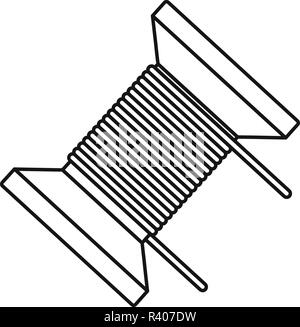 L'icône de la spire du ressort magnétique. Spire magnétique aperçu l'icône vecteur pour la conception web isolé sur fond blanc Illustration de Vecteur