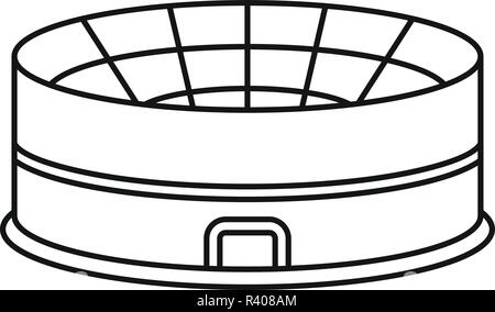 L'icône de stade de soccer. Le stade de soccer de l'icône Contour vectoriel pour le web design isolé sur fond blanc Illustration de Vecteur