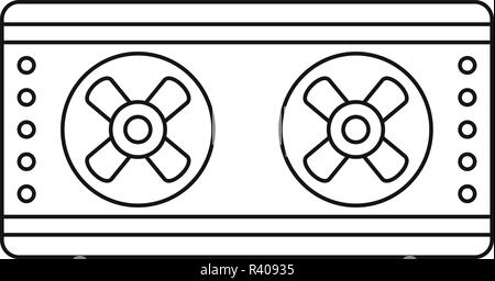 En dehors de l'icône des fans de conditionneur. Contours en dehors des fans de conditionneur pour la conception web icône vecteur isolé sur fond blanc Illustration de Vecteur