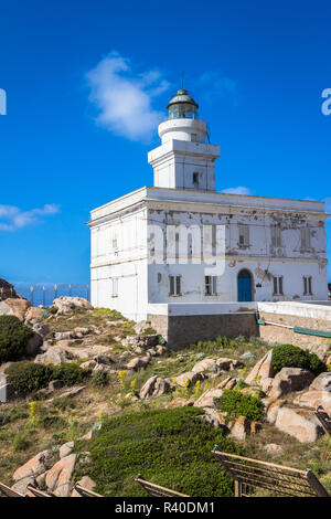 Phare de Capo Testa Banque D'Images