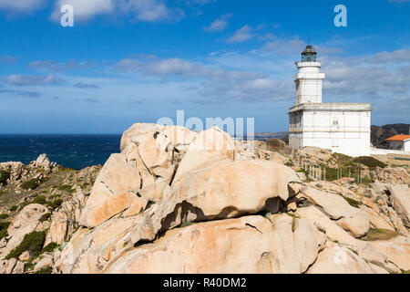 Phare de Capo Testa Banque D'Images