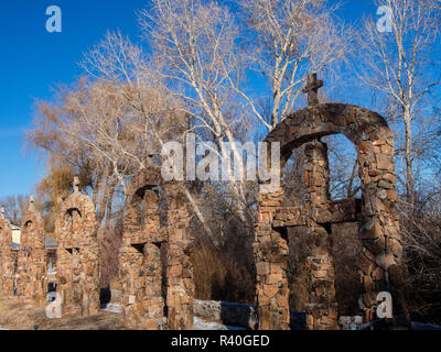 USA, Nouveau Mexique, El Santuario de Chimayó Église, près de Taos Banque D'Images