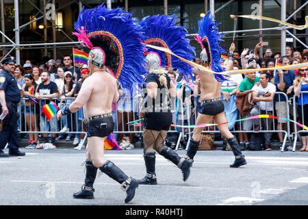 New York, NY, USA. Marche de la fierté 2017 Banque D'Images