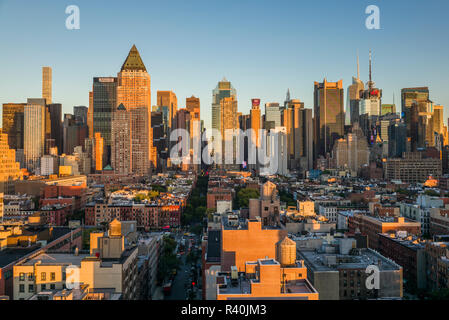 USA, New York, Manhattan, des toits de la ville de l'ouest Banque D'Images