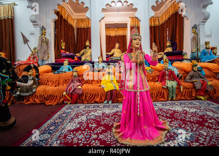 Dans le Musée des Marionnettes Marionnettes, Udaipur, Rajasthan, Inde Banque D'Images