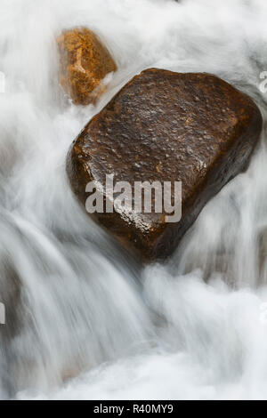 Cascades, qui coule à l'Ouest à la terre de la Petite Rivière Pigeon, Great Smoky Mountains National Park, Texas Banque D'Images