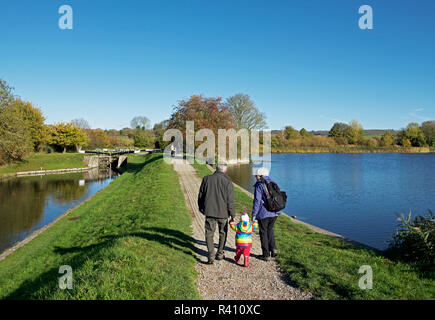 Tring Réservoir et Grand Union Canal, près de Marsworth, Buckinghamshire, Angleterre Royaume-uni Banque D'Images