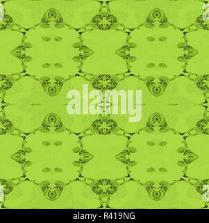 Géométrique abstraite fond uni, homogène ornements dans des tons verts avec décrit Banque D'Images