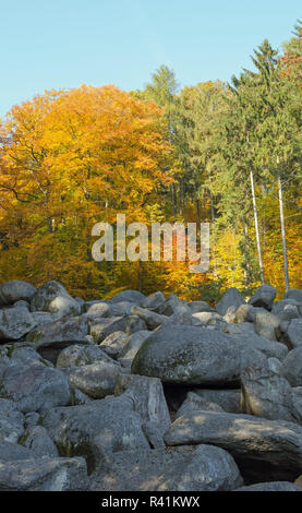 Felsenmeer im odenwald en automne Banque D'Images