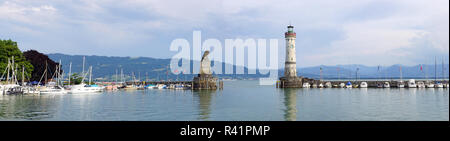 Lindau sur le lac de Constance - panorama photo Banque D'Images