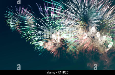 Feux d'artifice de paillettes colorées Banque D'Images